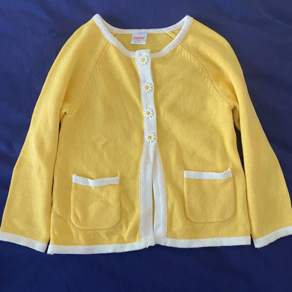 Gymboree 3T yellow daisy cardigan